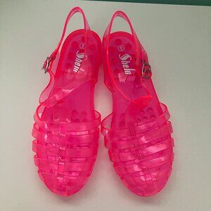 NWOT Hot Pink Fisherman Jelly Sandals size 9